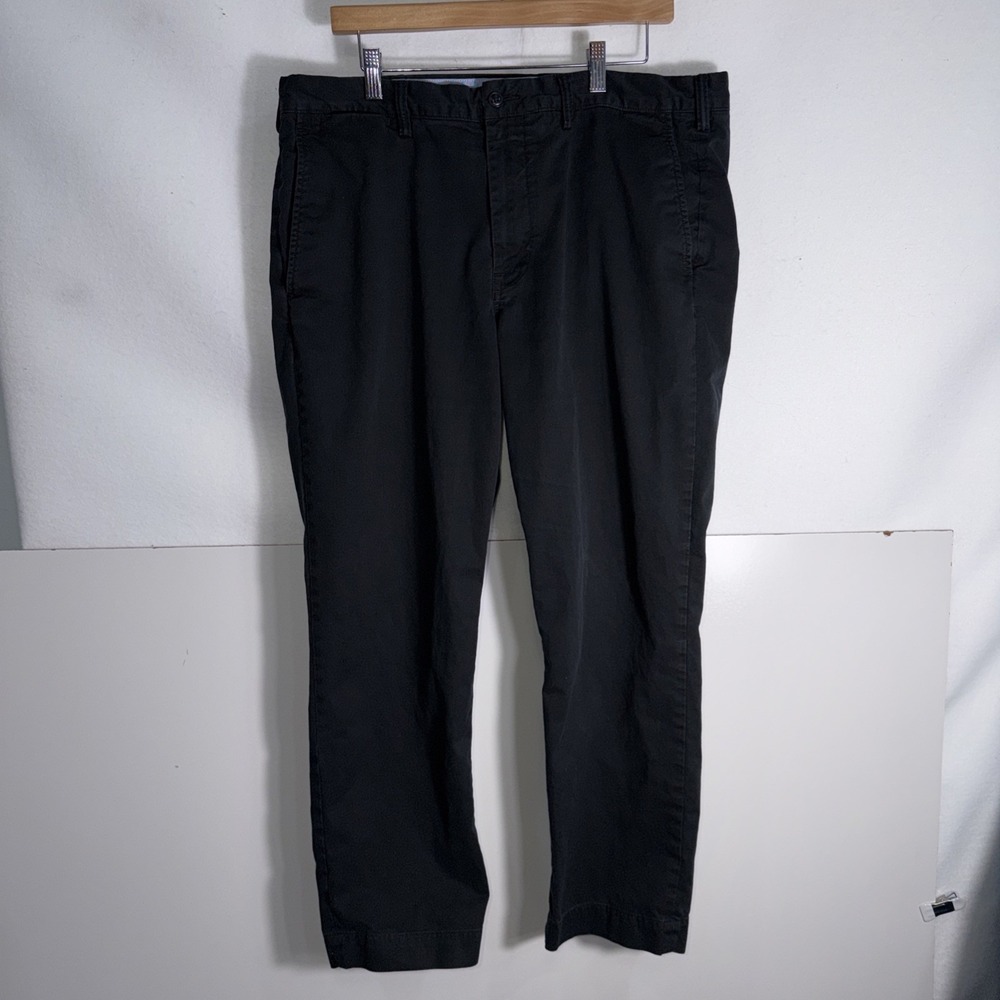 polo ralph lauren mens 38x30 black chino pants stretch straight fit classic work